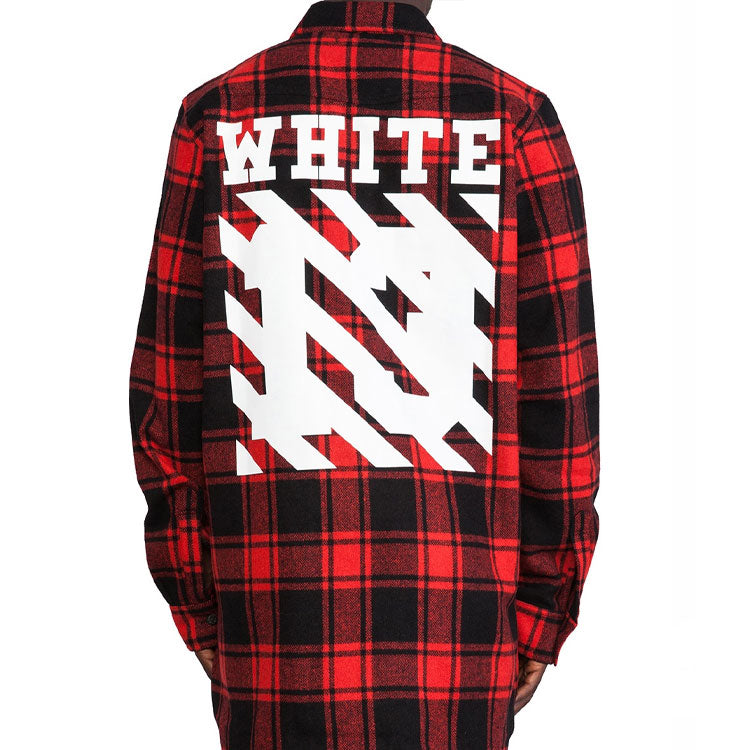 Off-White C/O VIRGIL 14SS Shirt Unisex BlackRed AU8002-13-P02