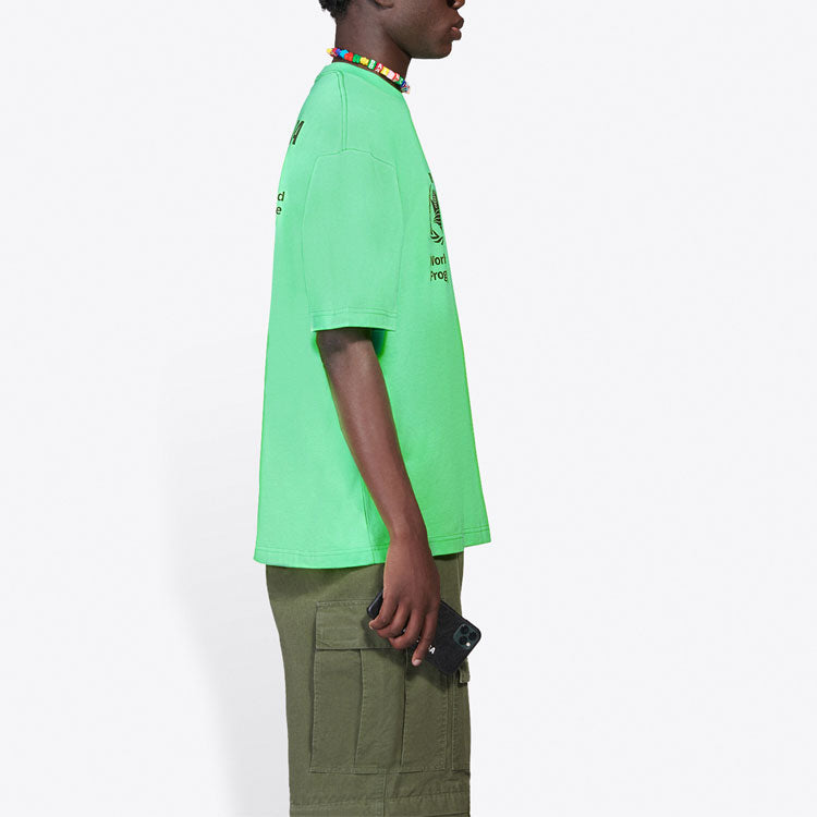Balenciaga x WFP T-Shirt Medium Fit 'Green' 612966THV844162