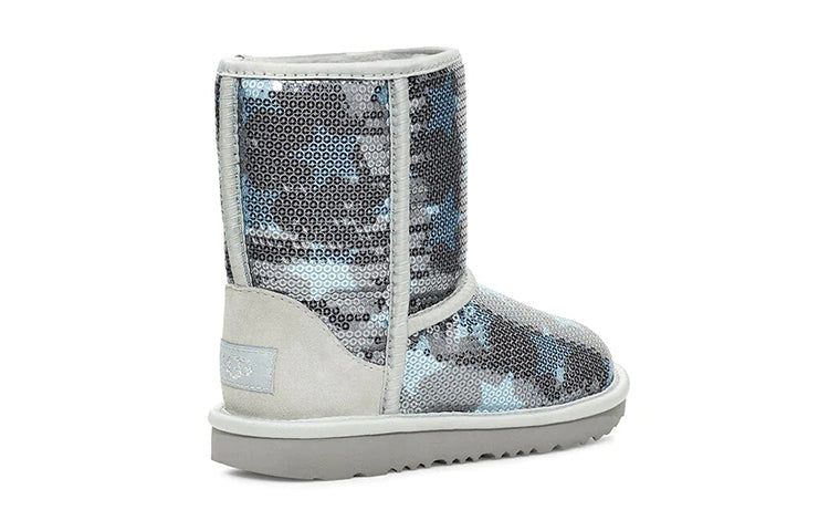 UGG Classic Short ll Sequin Star Big Boys Denim Blue 1107988K-DMB