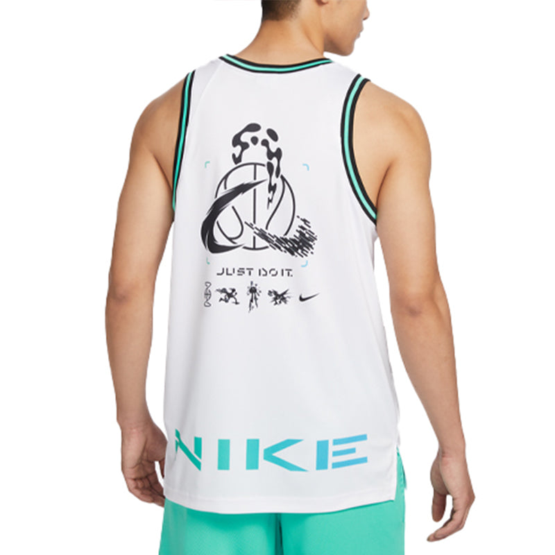 Nike DNA Unlock Your Space Basketball Jersey 'White' FJ7228-100