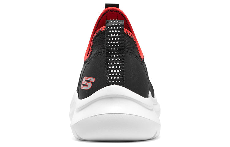 (GS) Skechers Comfy Slip On Shoes 'Black Red' 405260L-BKRD