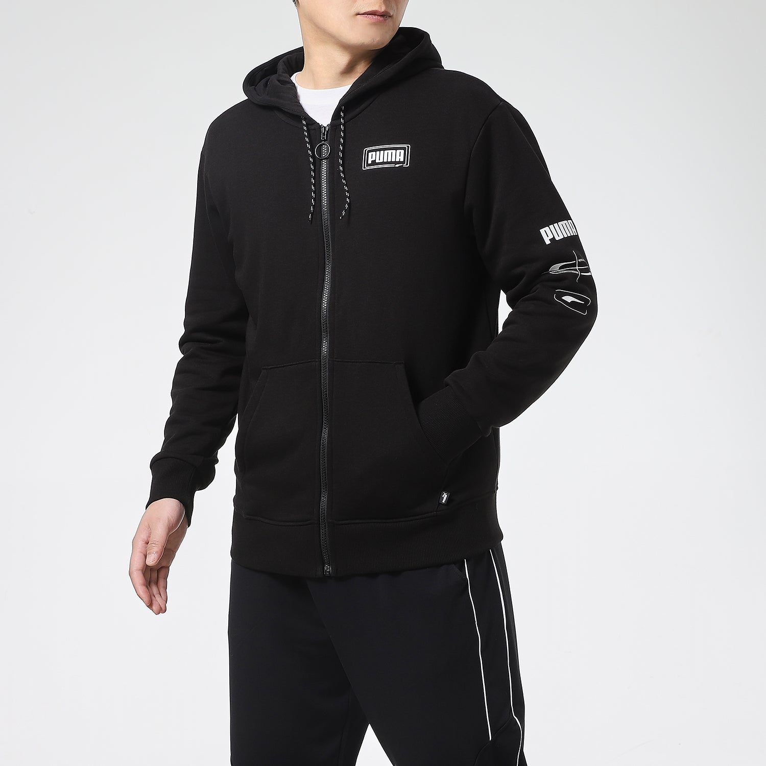 PUMA Rebel Hoody Jacket 'Black White' 588848-01