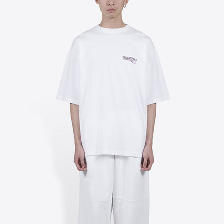 Balenciaga Logo Printed Small logo Male White 620969TIV529040