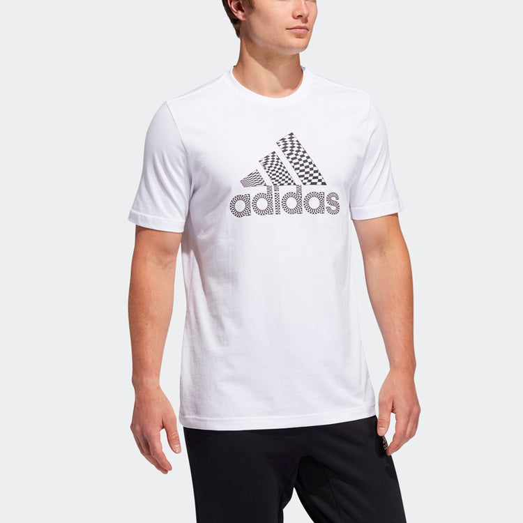 adidas 618 Pre Olympic Training Sports Printing Short Sleeve White GT7753