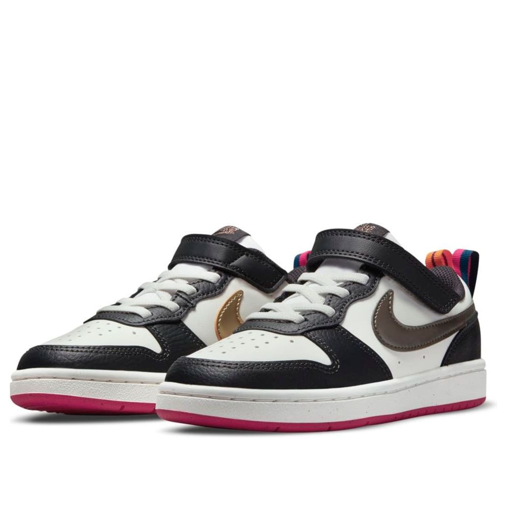 (PS) Nike Court Borough Low 2 SE 'White Pink Prime Metallic Pewter' DJ0041-100