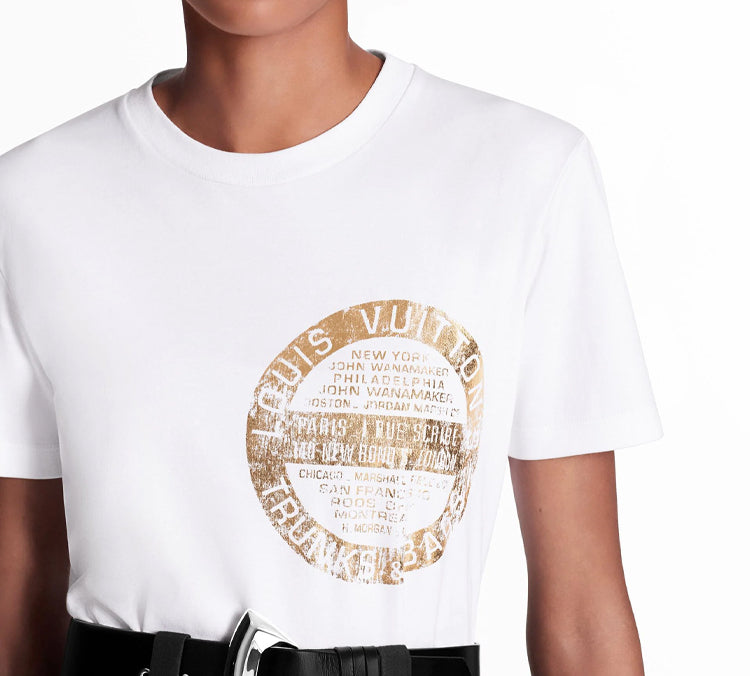 LOUIS VUITTON LV World Tour Stamp Printed For White 1A61G