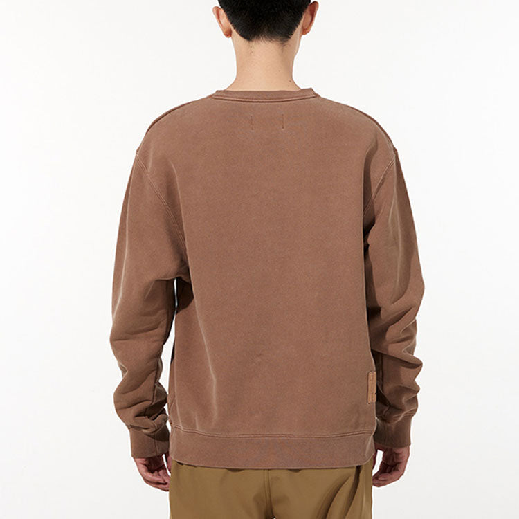 Men's Air Jordan As J Flt Hrtg Flc Crew Embroidered Logo Sports Knit Pullover Round Neck Autumn Beige DO2308-256