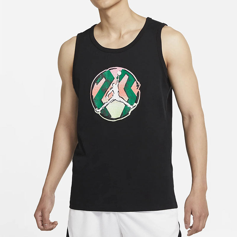 Men's Air Jordan Sport Dna Printing Casual Sports Running Black Vest CZ8296-010