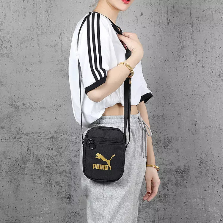 PUMA Originals Portable Shoulder Bag 'Black Gold' 076927-01