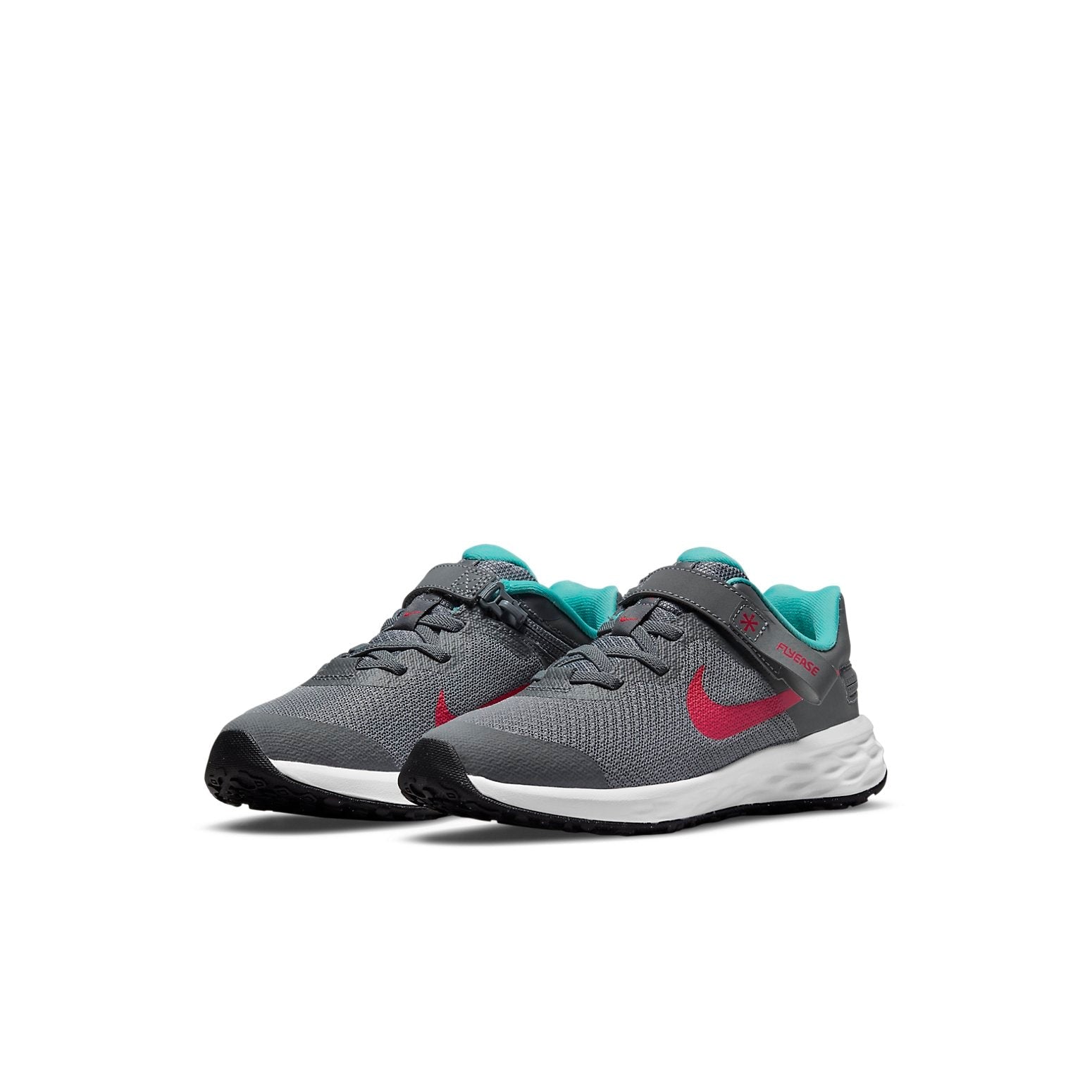 (PS) Nike Revolution 6 FlyEase 'Smoke Grey Siren Red' DD1114-006