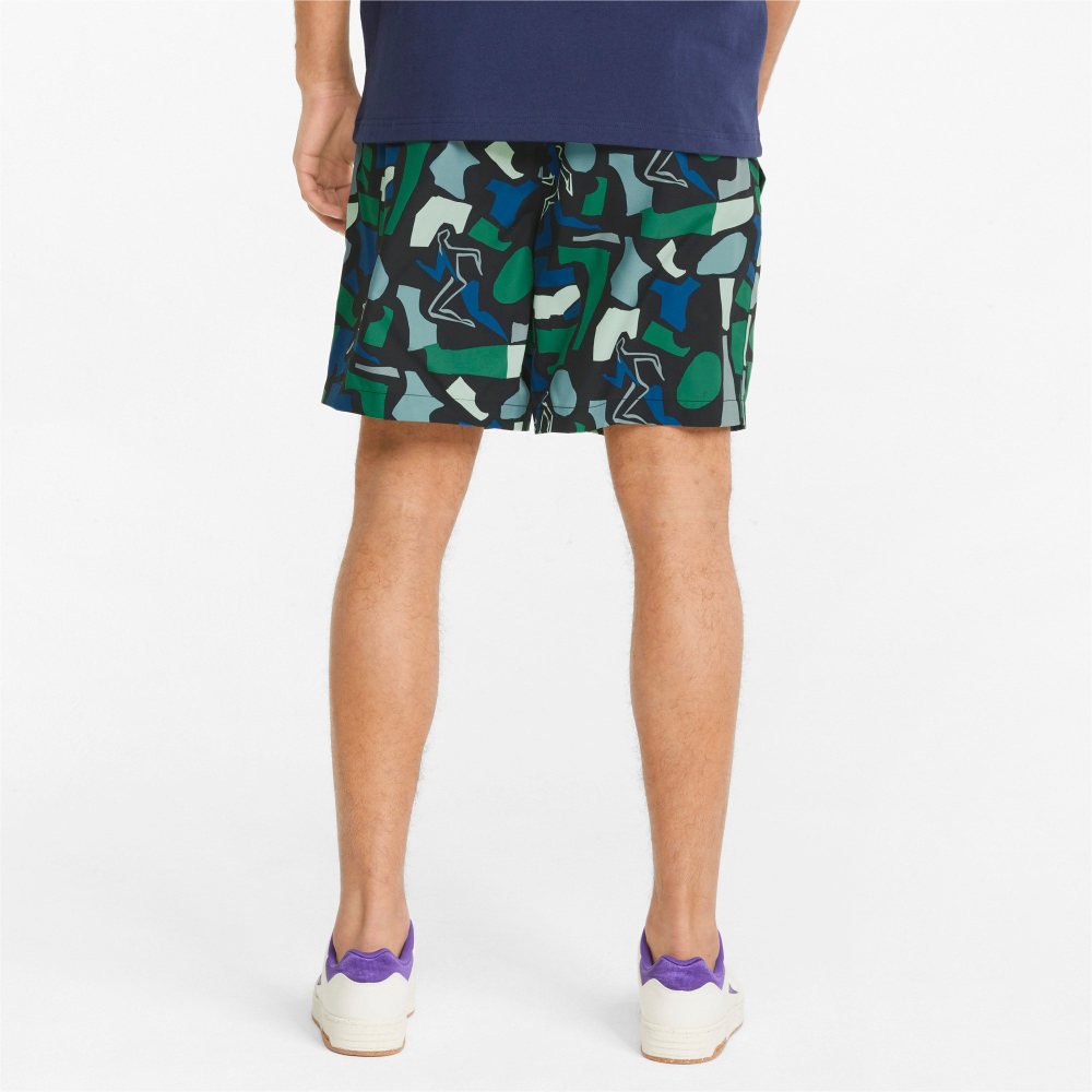 PUMA X Butter Goods Allover Printed Shorts 'Green' 534269-50
