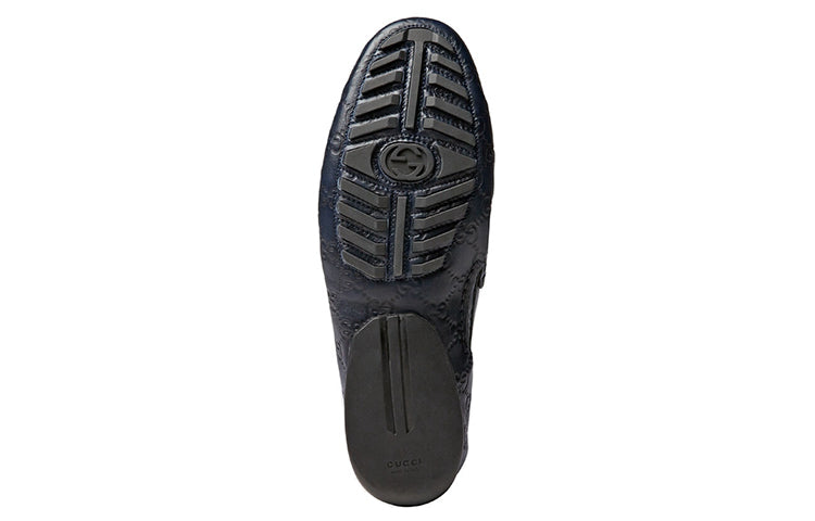 Gucci Penny Slip On Loafers 'Navy Blue Leather' 372329-AA6F0-4009