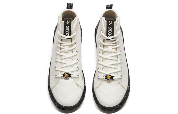 (WMNS) ANTA x Snoopy Skateboarding Series Sneakers High 'White' 922138601-3