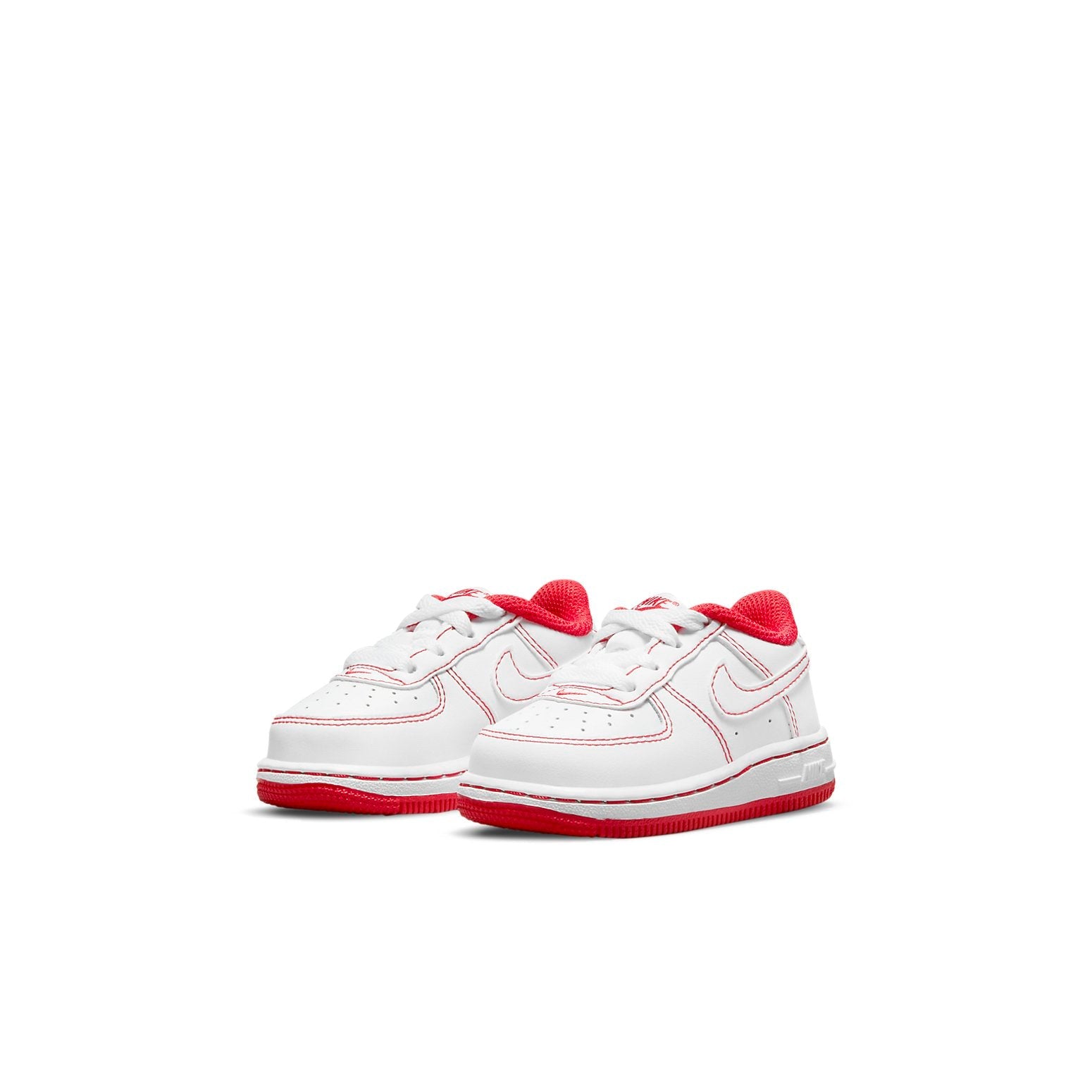 (TD) Nike Force 1 'Contrast Stitch - White University Red' DC9671-100