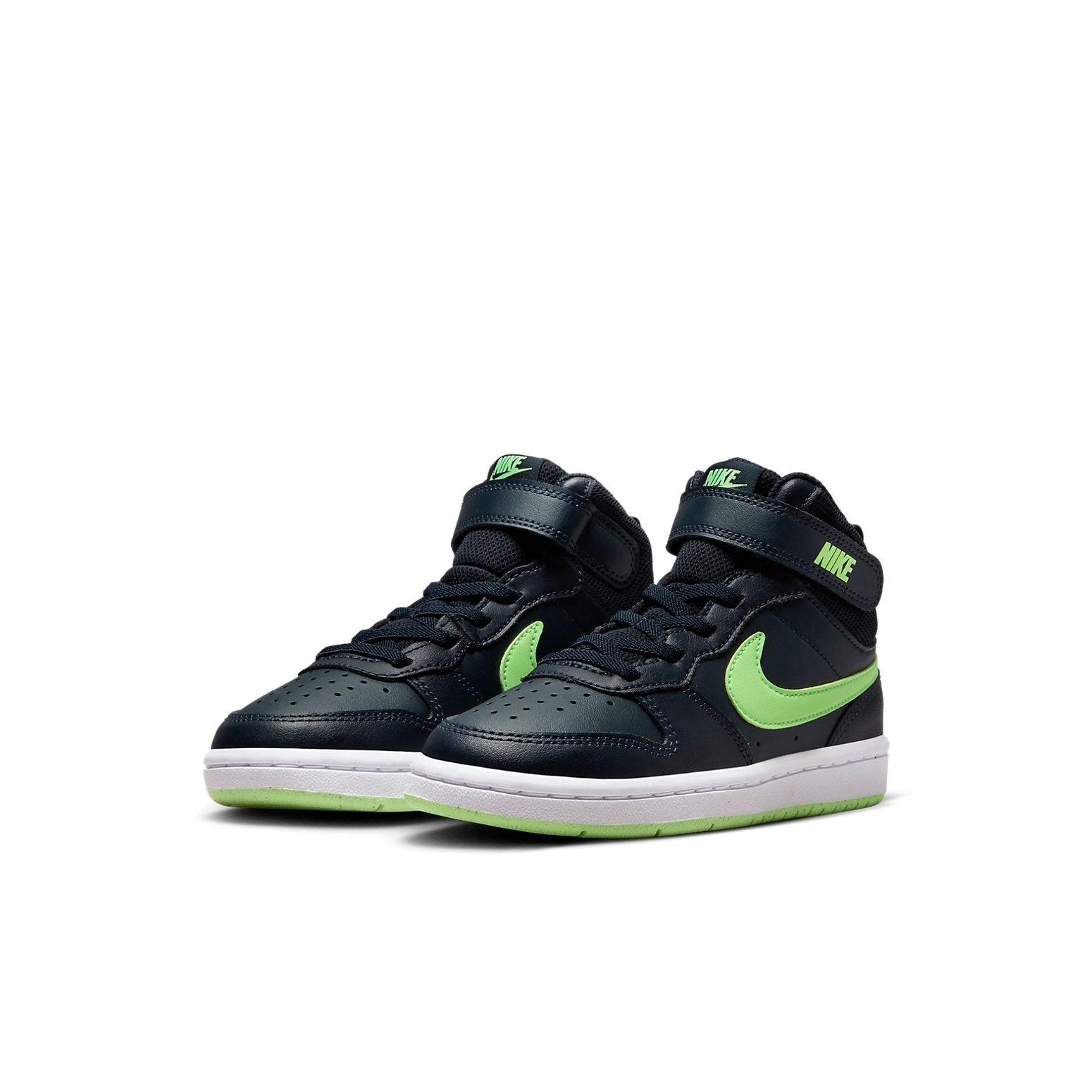 (PS) Nike Court Borough Mid 2 'Dark Obsidian Lime' CD7783-403