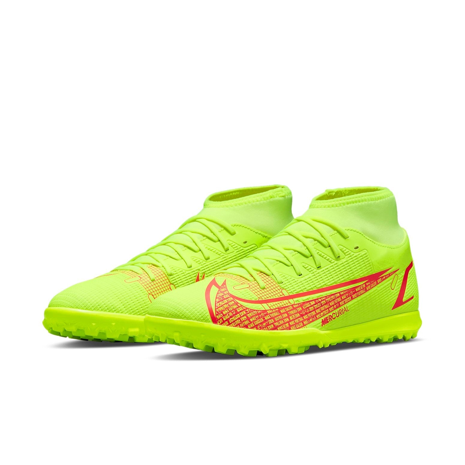 Nike Mercurial Superfly 8 Club TF Turf Soccer Shoes Yellow CV0955-760