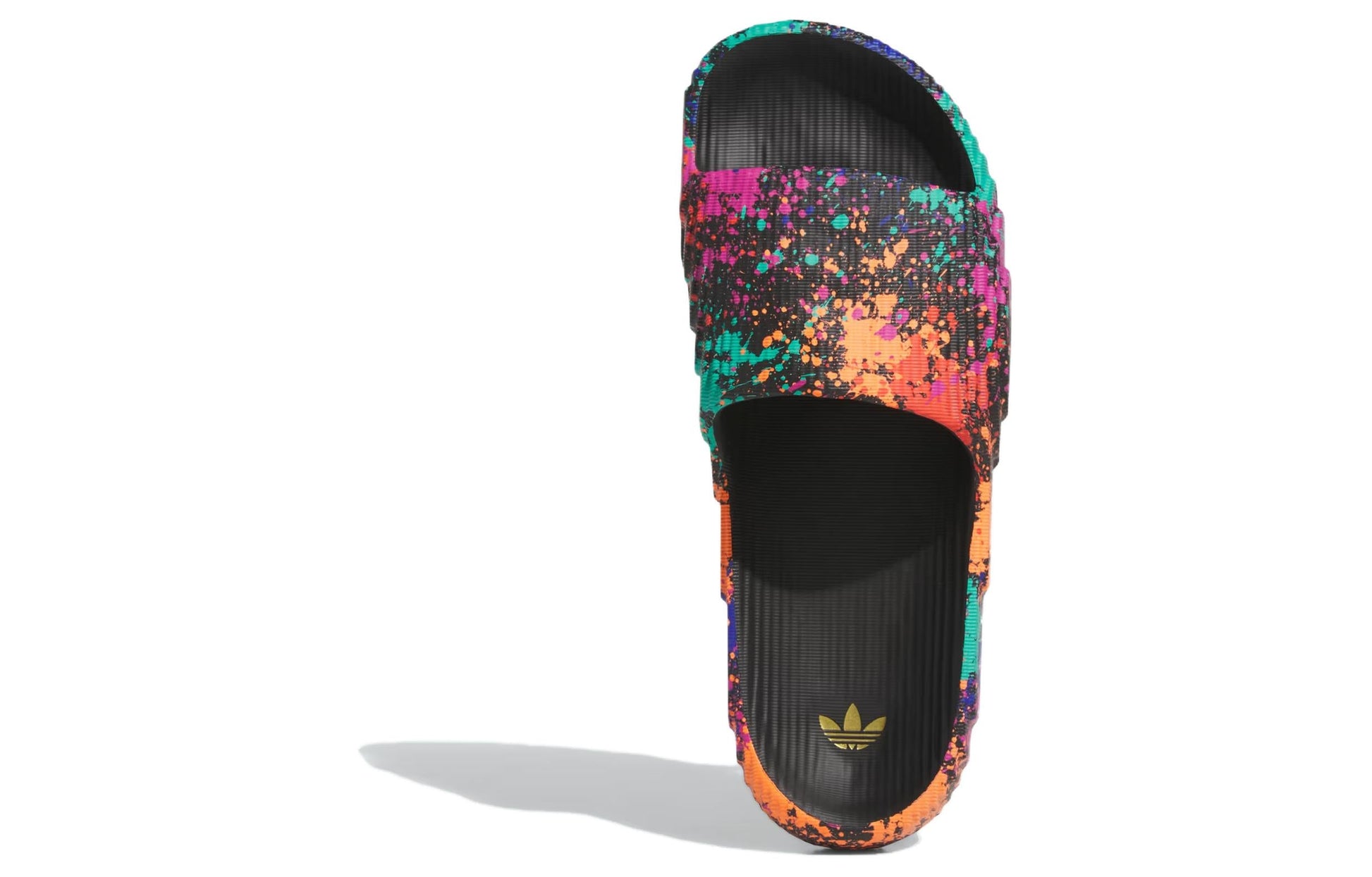adidas Adilette 22 Slides Asia Sizing 'Black Paint Splatter' IF1438