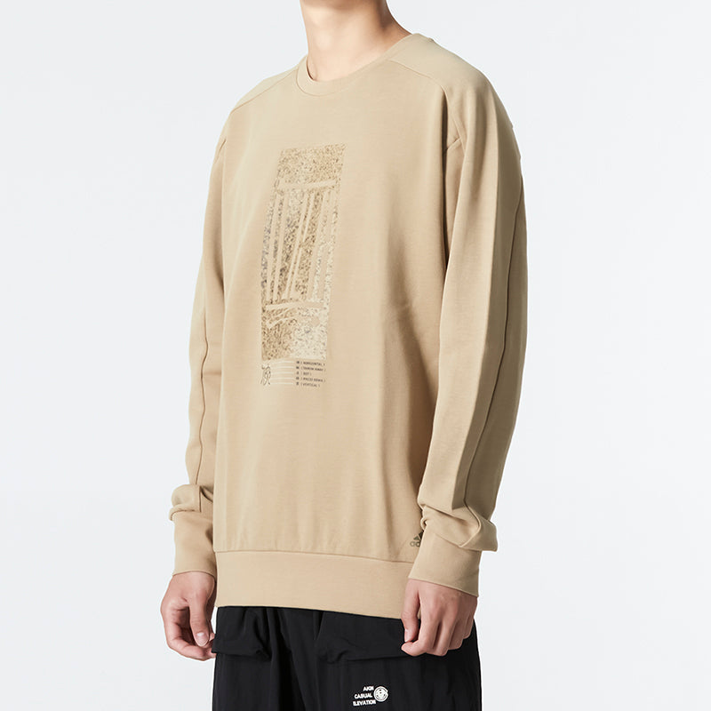 Men's adidas Wj Logo Swt Athleisure Casual Sports Round Neck Pullover Solid Color Khaki HM2947
