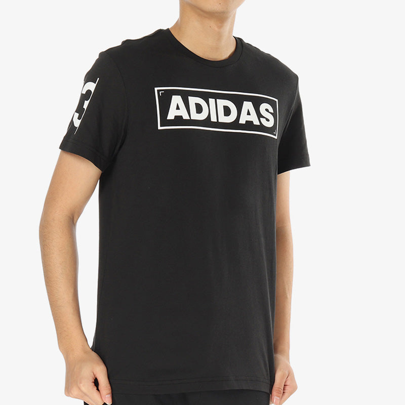adidas Adi 360 logo Printing Sports Round Neck Short Sleeve Black CV4536