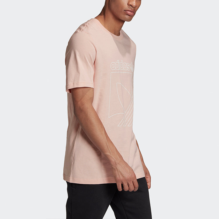 adidas originals Sprt 3s Tee Logo Printing Sports Short Sleeve Pink GD5835
