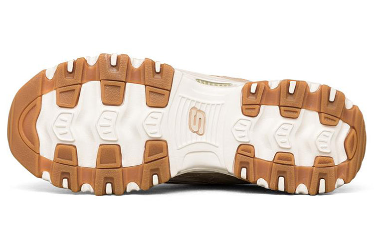 (WMNS) Skechers D'Lites 1.0 Low-Top Running Shoes Brown 149479-TAN