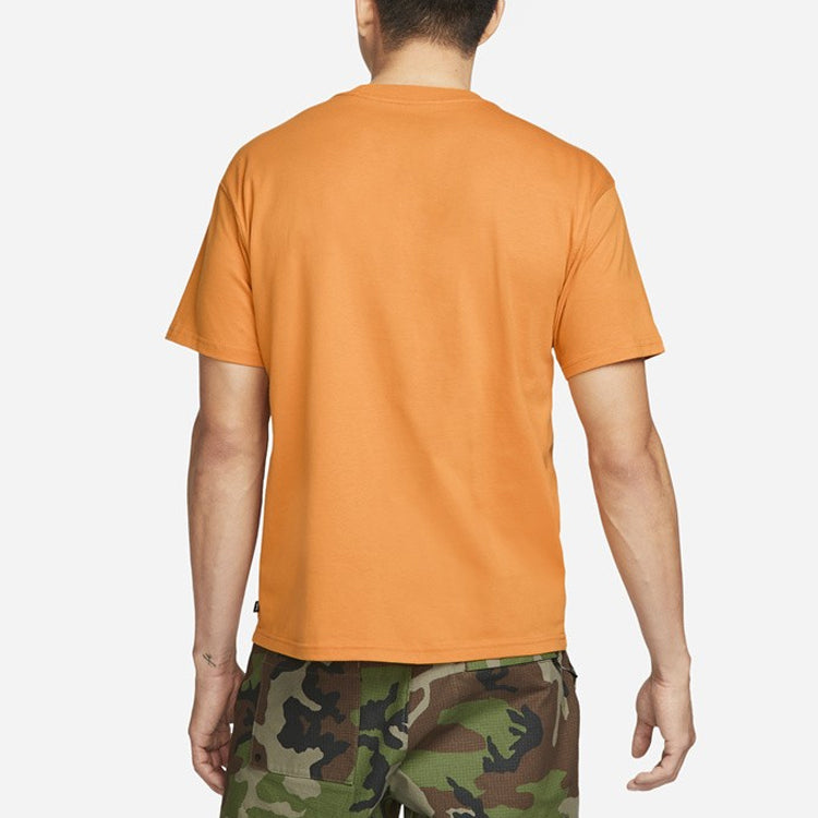 Men's Nike SB Cactus Printing Skateboard Round Neck Short Sleeve Yellow T-Shirt DN7294-738