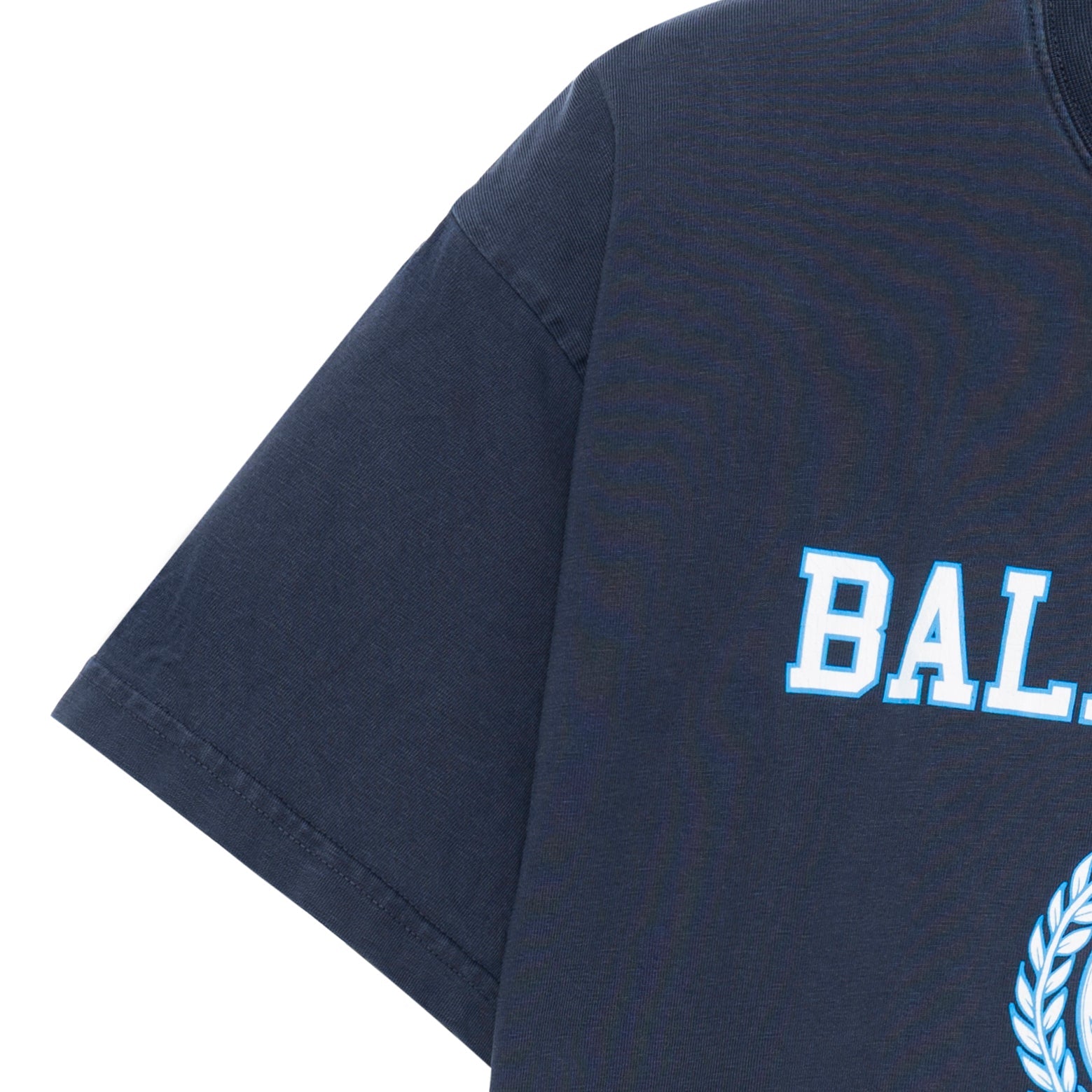 (WMNS) Balenciaga College 1917 Medium Fit T-Shirt 'Blue' 612965TMV954140