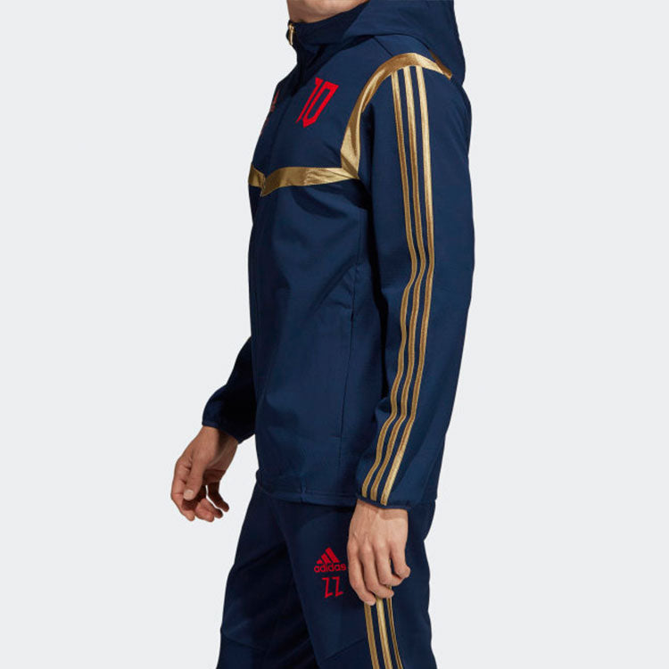 Men's adidas Falcon Zidane Soccer/Football Training Hooded Jacket Blue DZ7312