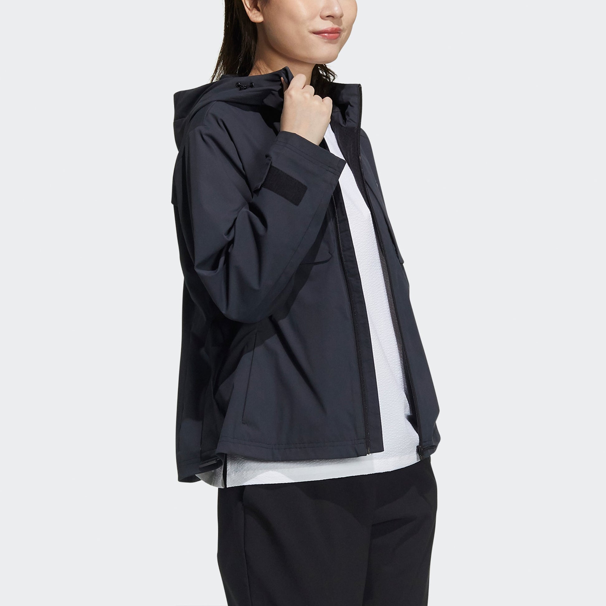 (WMNS) adidas Tech Jkt Band Wide Sports Hooded Jacket Black GP0640