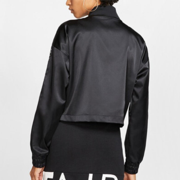 (WMNS) Nike Air Trk JKT Jacket Satin Jacket Black BV4780-010