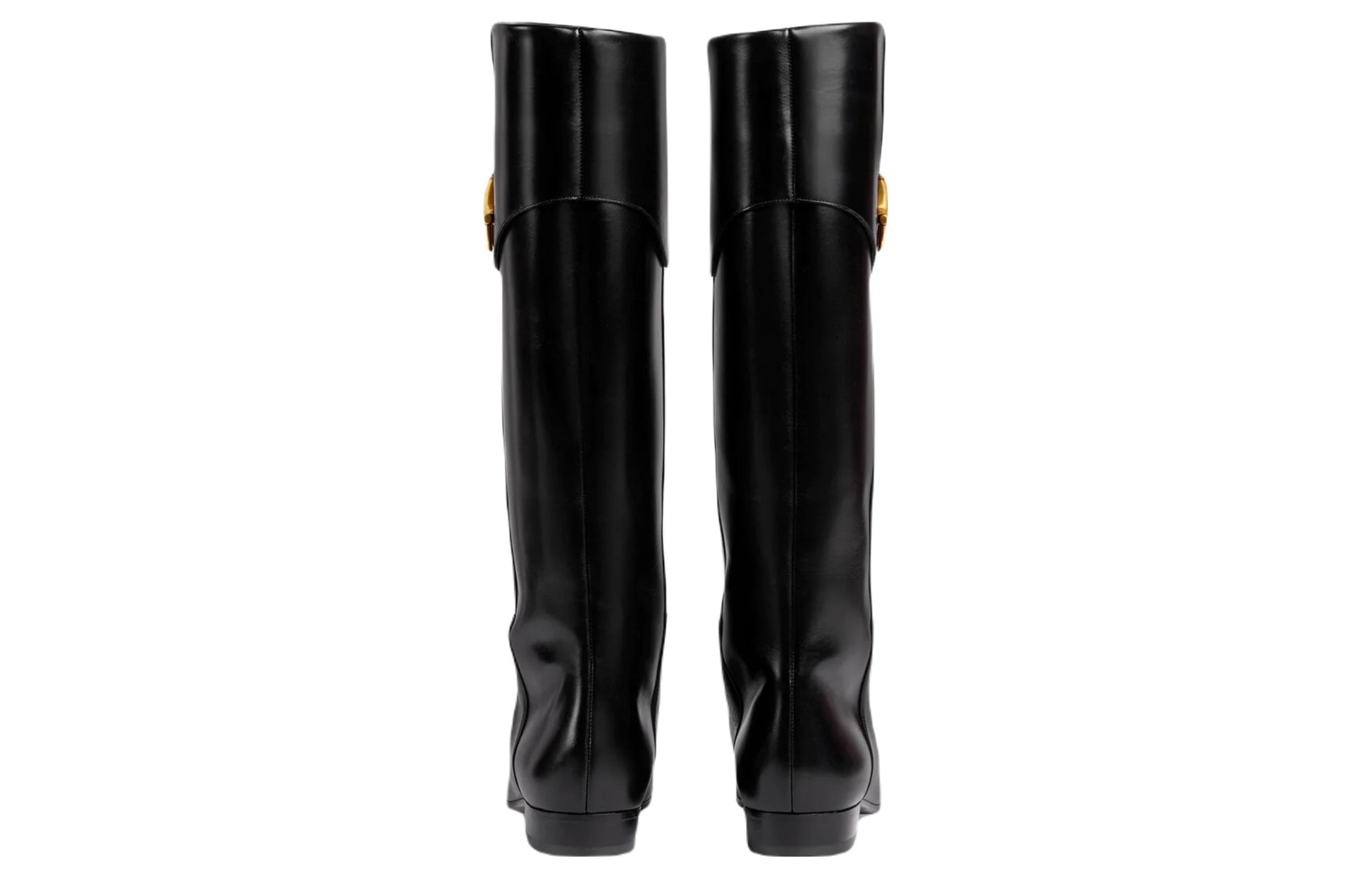 (WMNS) Gucci Flat Half Horsebit Boots 'Black' 716683-AFE00-1000