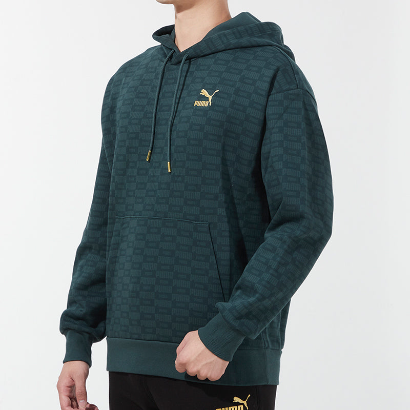 PUMA Luxe Aop Full Print Logo Knit Green 534409-80