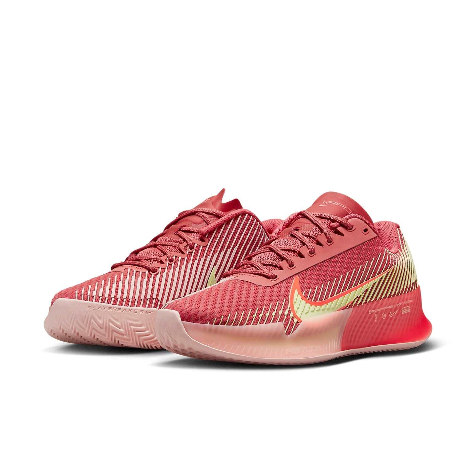 (WMNS) Nike Court Air Zoom Vapor 11 'Red Yellow' DV2015-600