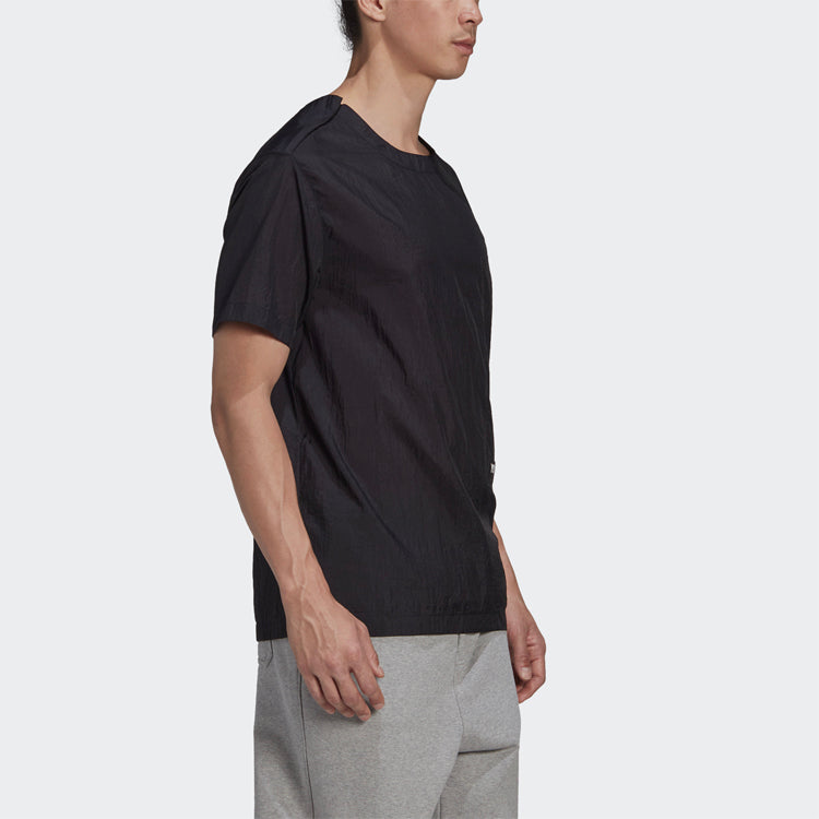 Men's Y-3 Pocket Logo Pattern Short Sleeve Black T-Shirt GK4801
