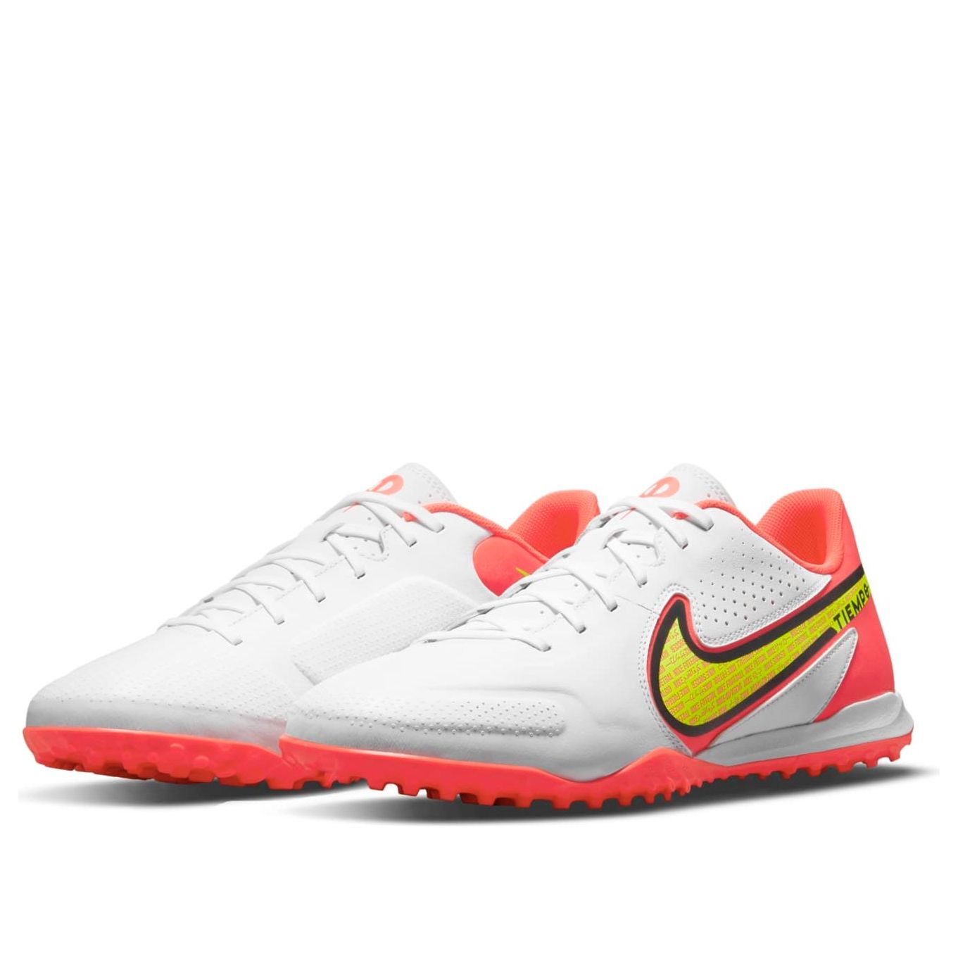 Nike Legend 9 Academy TF Turf Soccer Shoes White/Red DA1191-176
