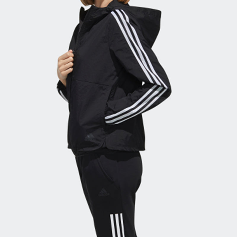 (WMNS) adidas Sports Hooded Jacket Black FN2262