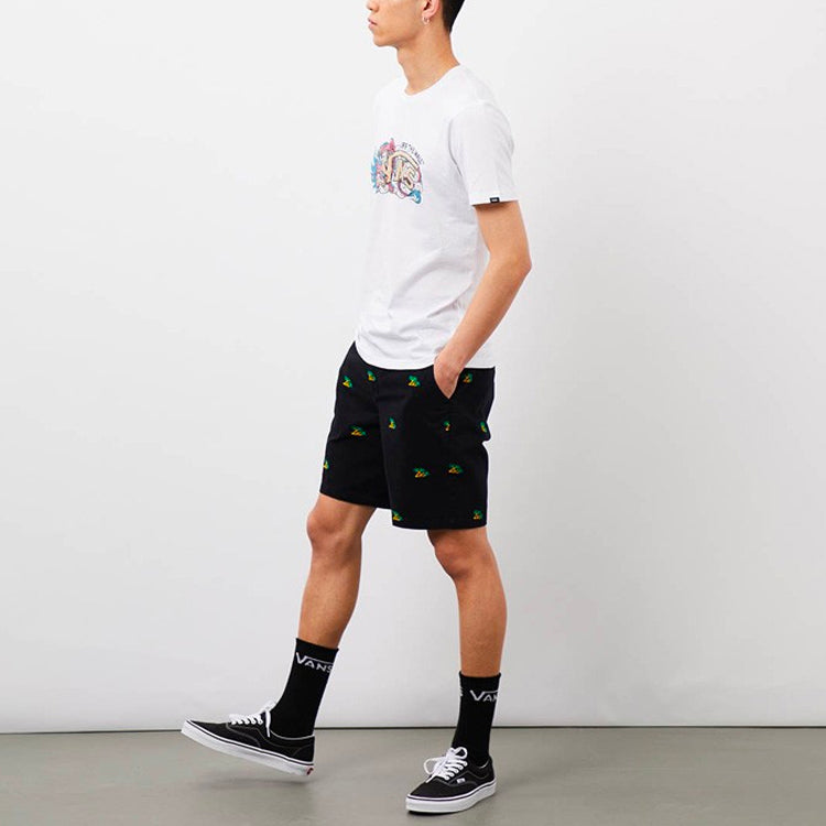 Men's Vans Pattern Printing Sports Short Sleeve White VN0A3ZNNWHT