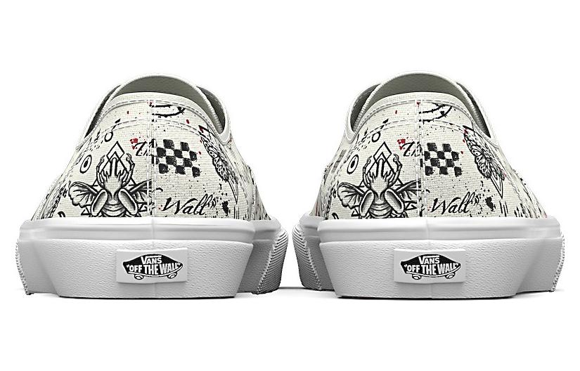 (WMNS) Vans Authentic Graphic Shoes 'White Black' VN0A5KS9KIG