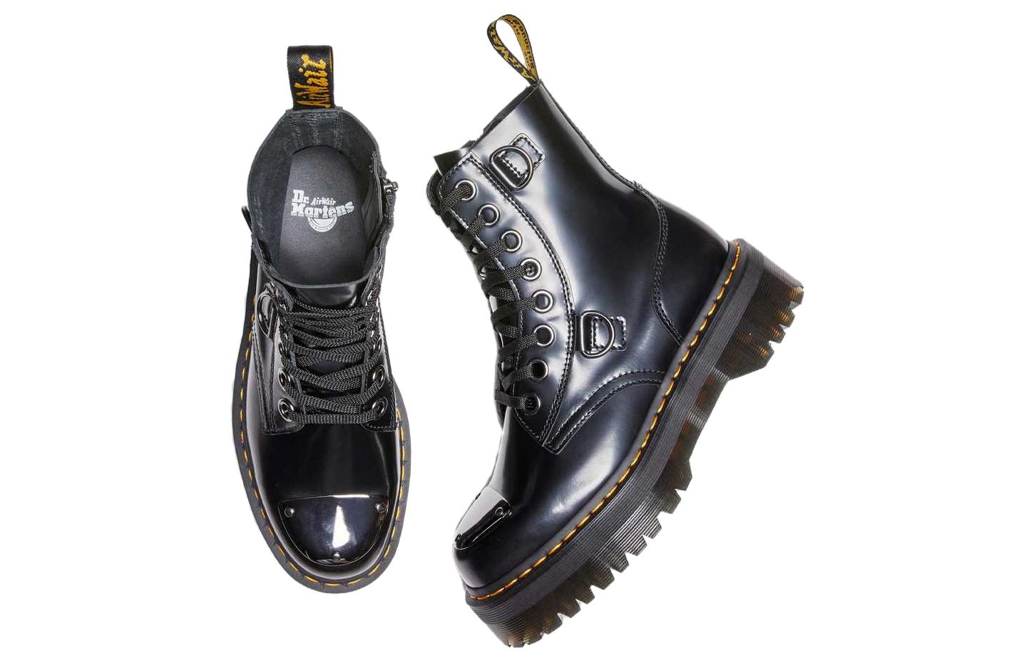 Dr. Martens Jadon Buttero Leather Platform Boots 'Black' 30789001