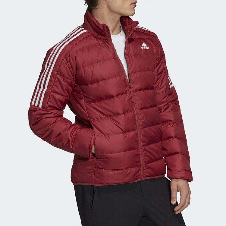 adidas logo Printing Stand Collar Stay Warm Sports Down Jacket Red GH4595