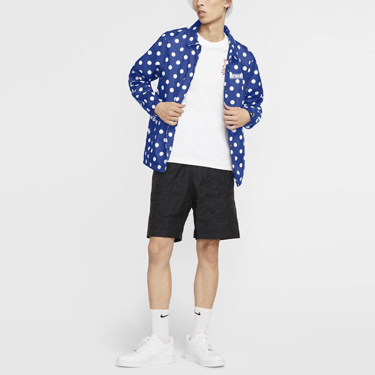 Nike Windproof Breathable polka dots Printing Long Sleeves Jacket Blue CQ8924-480