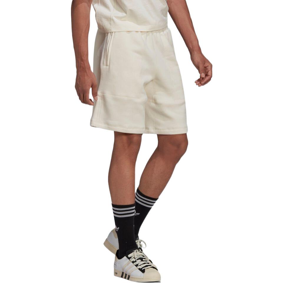 adidas originals Drawstring Pocket Solid Color Elastic Waistband Straight Shorts Japanese version Creamy White HC1969