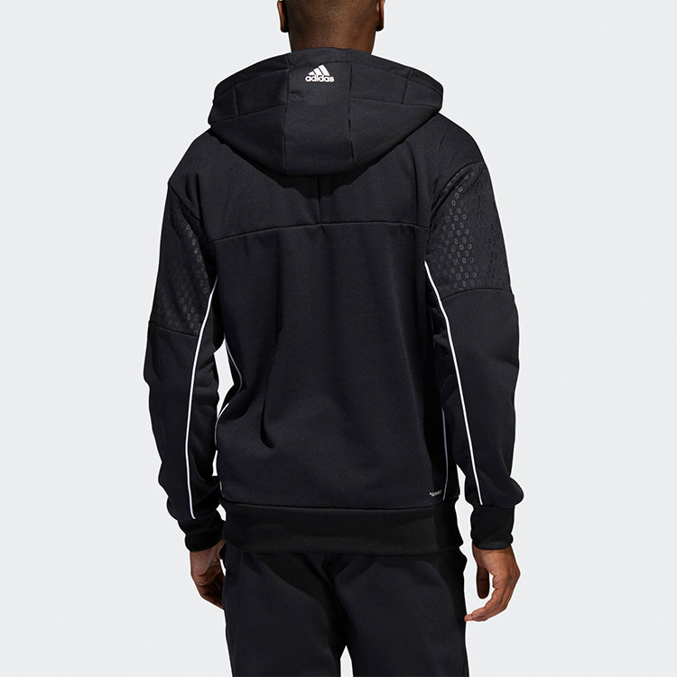 adidas Basketball Casual Sports Fleece Lined Pullover Black EC6241