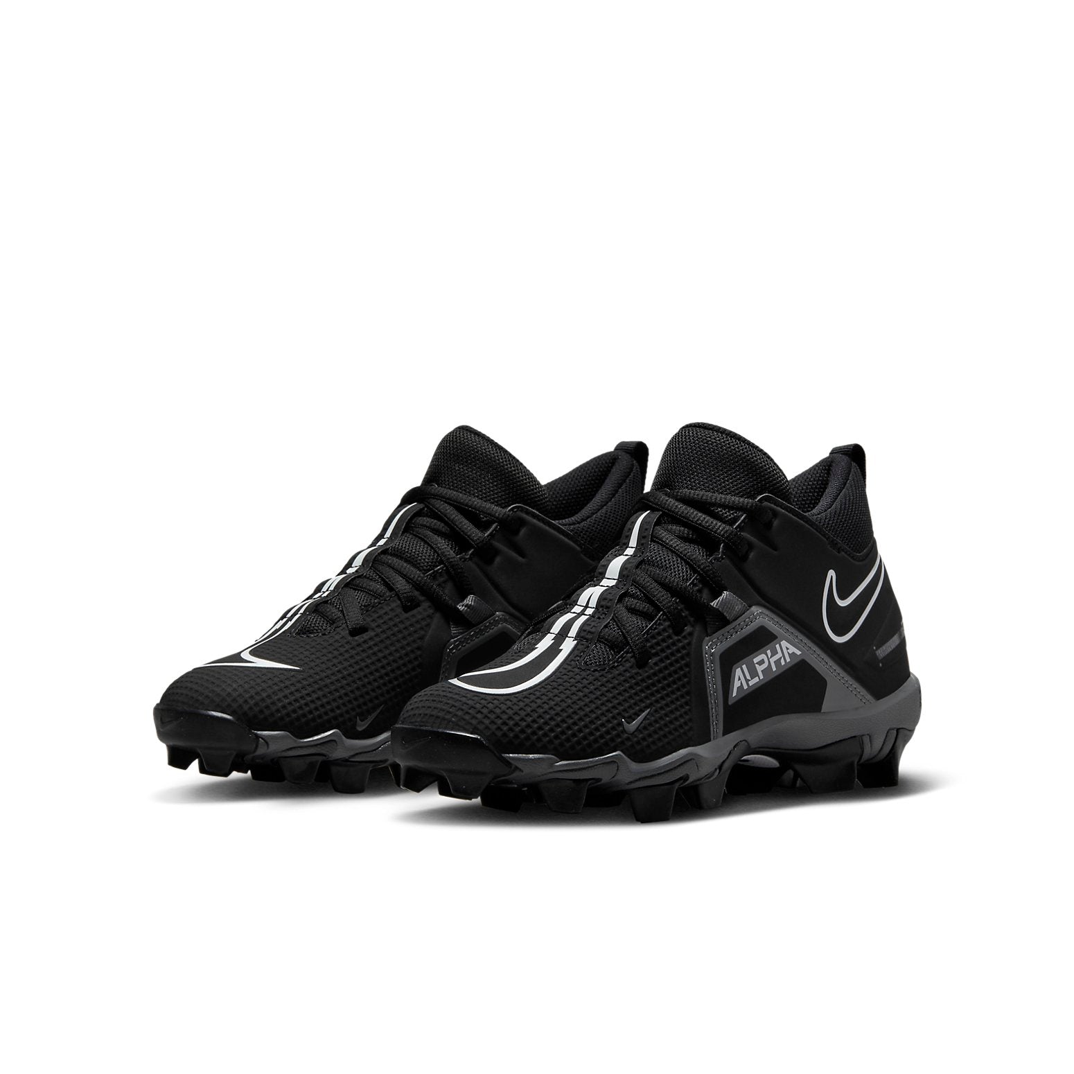 (GS) Nike Alpha Menace 3 Shark Football Cleats 'Black' CV0581-010