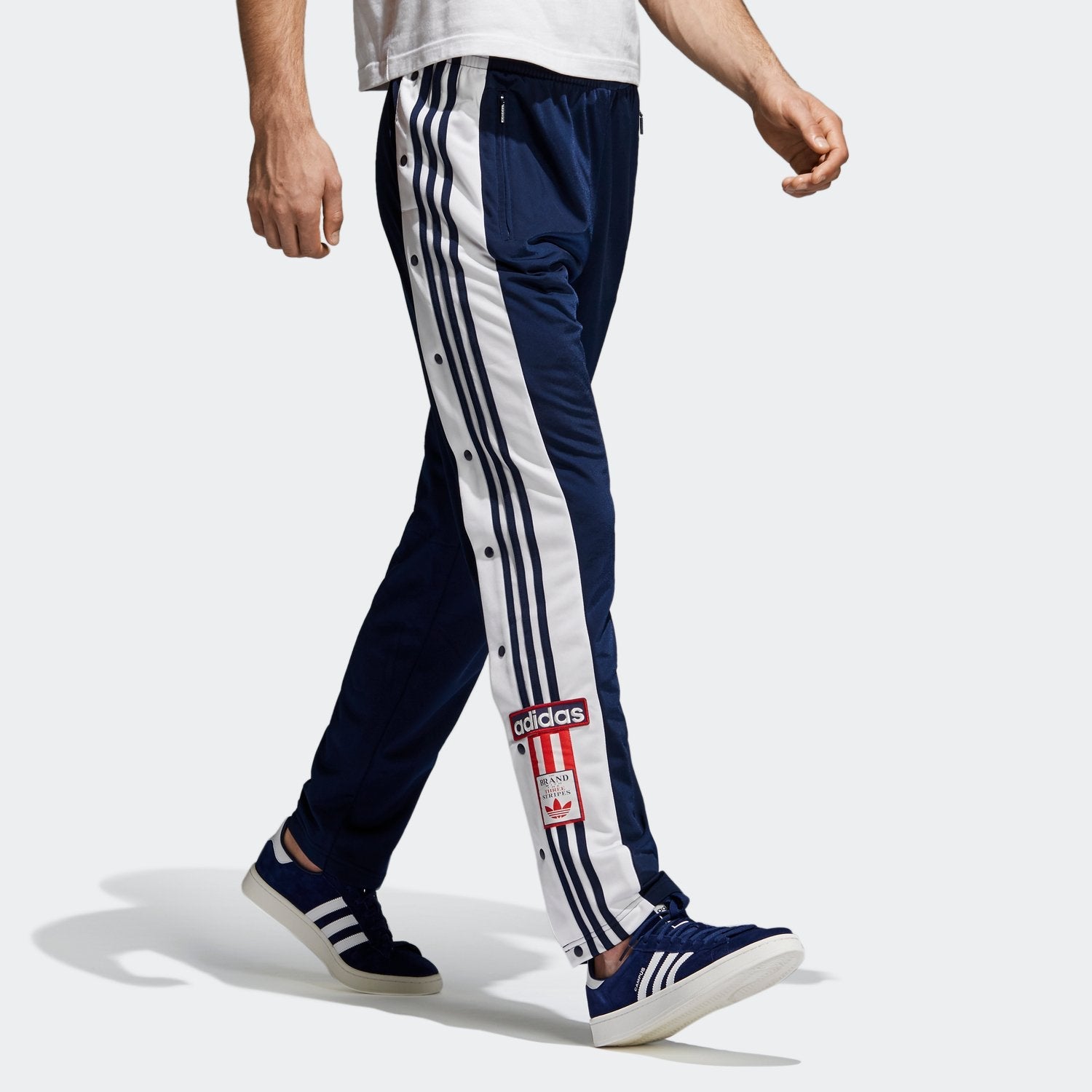 adidas originals Side Button Athleisure Casual Sports Pants Navy Blue CZ0678