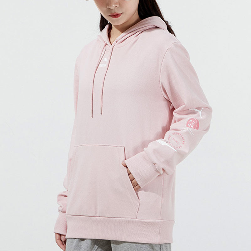 (WMNS) PUMA Small Logo Hoodie 'Light Pink' 534417-36
