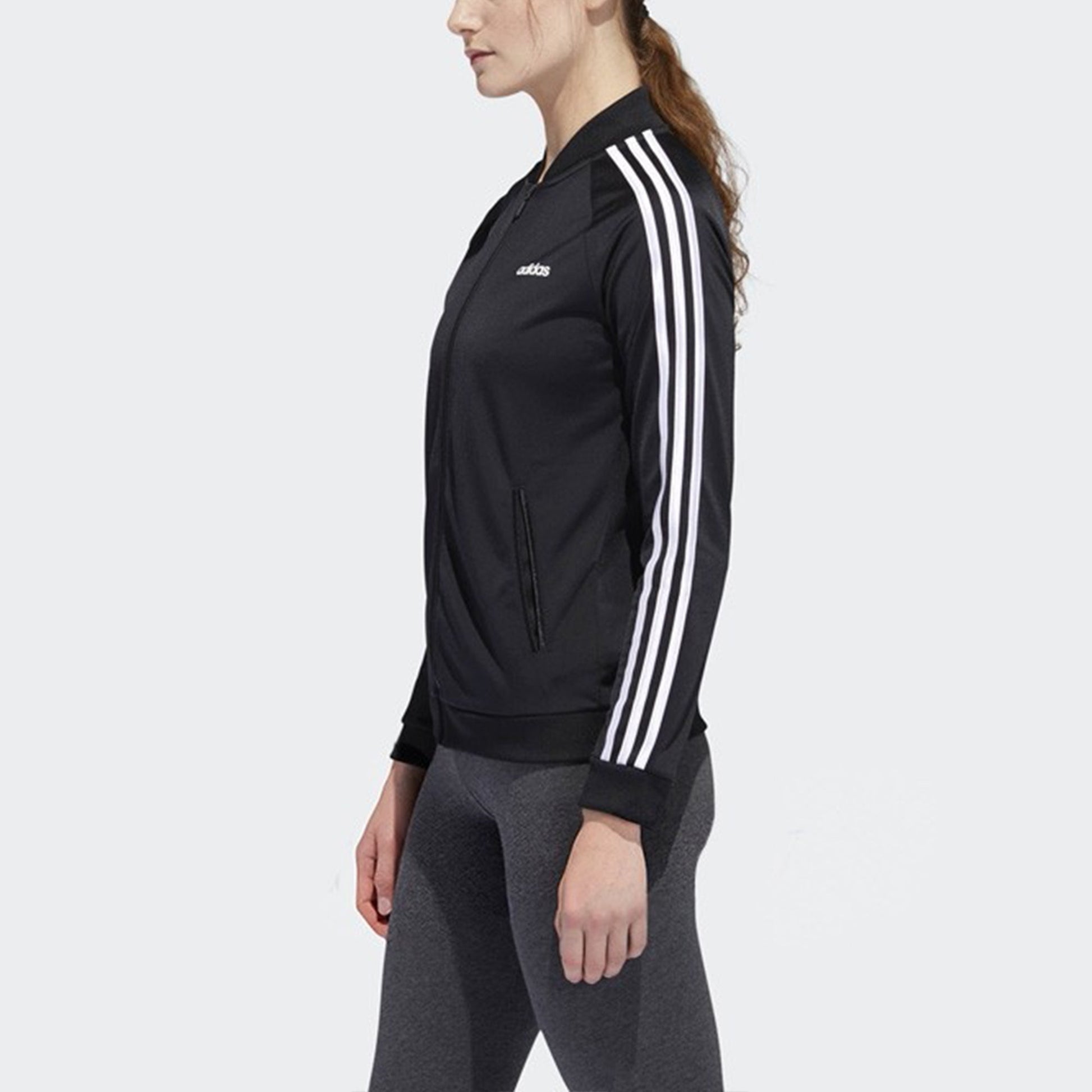 (WMNS) adidas neo Stand-up Collar Jacket Black DZ7657