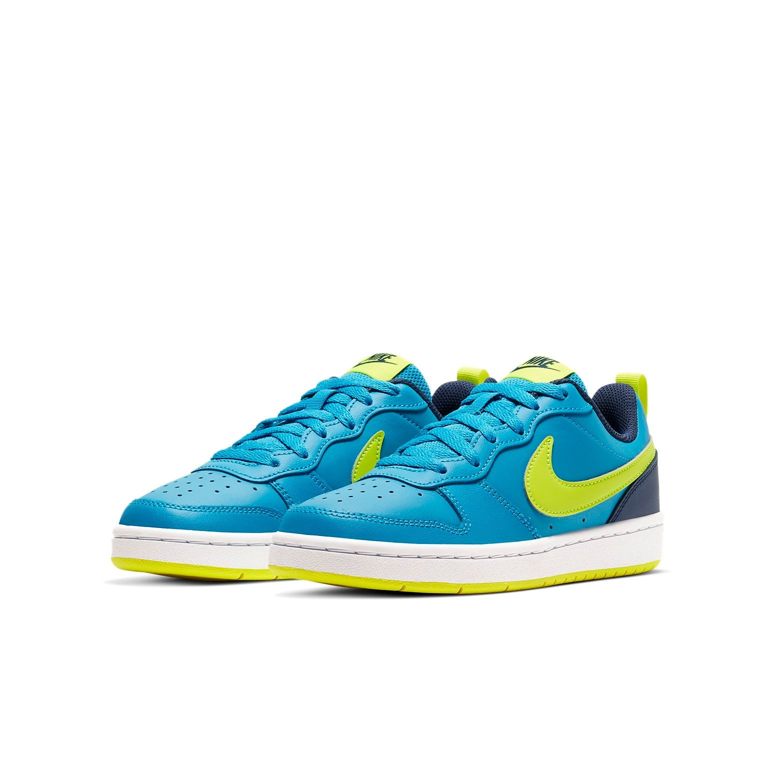 (GS) Nike Court Borough Low 2 'Laser Blue Lemon Venom' BQ5448-400