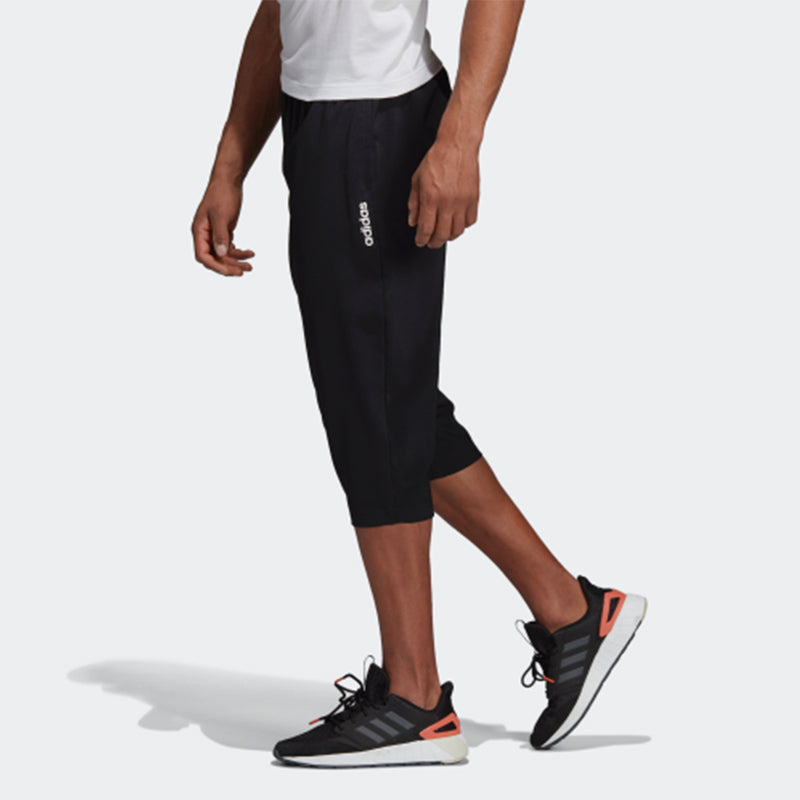 Men's adidas E Pln 3/4 Wvn Woven Cone Training Running Sports Cropped Pants/Trousers Black DQ3107