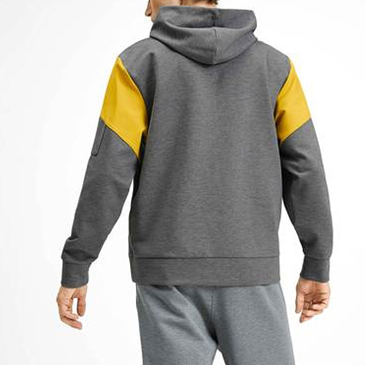 PUMA Casual Sports Splicing Alphabet Printing hooded Colorblock Long Sleeves Gray 581114-03